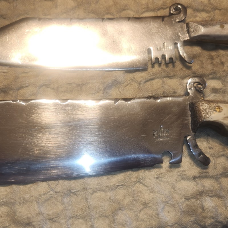 a close up of a knife