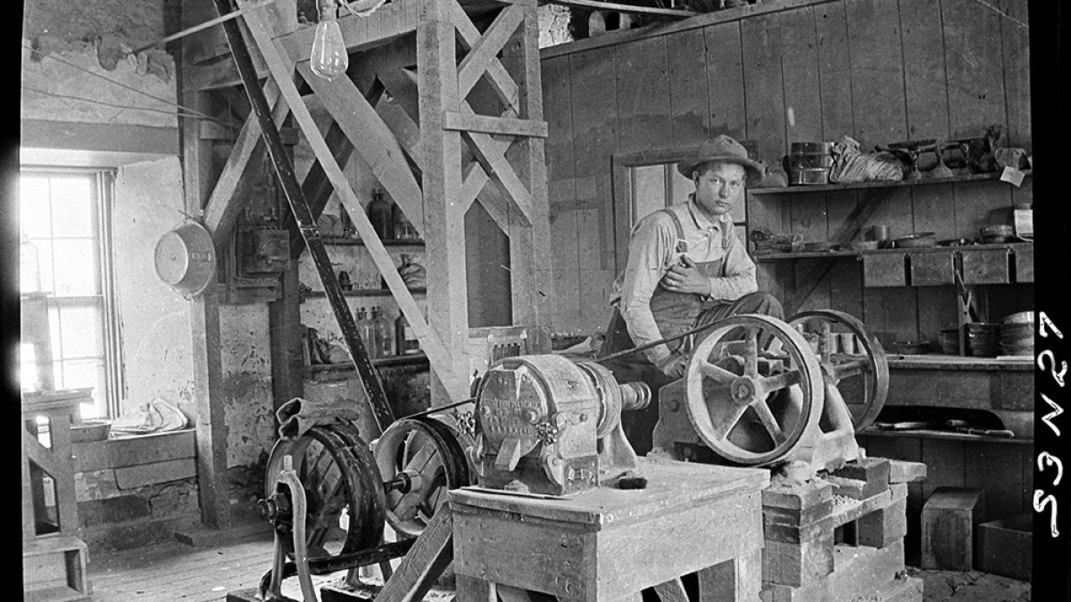 an old photo of a person